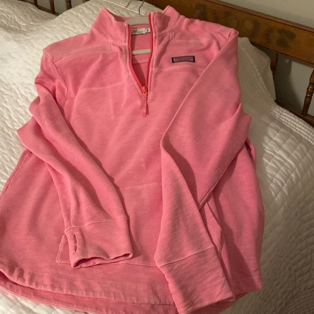 Vineyard Vines Pink Quarter-Zip Pullover
